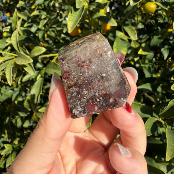 No perfect On Sale!Garden Quartz Freeform, Lodolite Clear Crystal, A276 - Picture 5 of 9